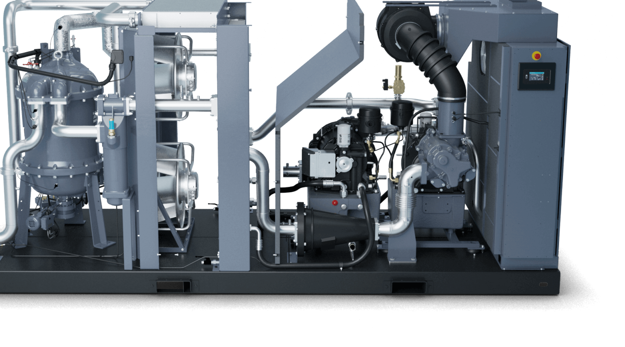 ZT 75 VSD+ Premium air-cooled oil-free rotary screw compressor with integrated dryer iMD 